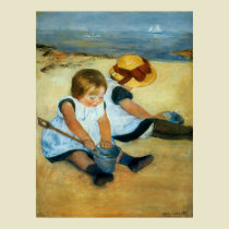 Mary Cassatt Children on the Beach