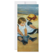 Mary Cassatt's Children on the Beach  (1884) Rack Card