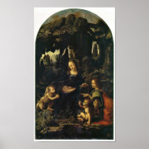 Mary, Christ child and angel by Leonardo da Vinci Poster