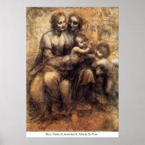 Mary, Christ, St. Anne And St. John by Da Vinci Posters