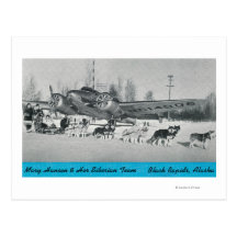 Mary Hansen & Siberians w/ Airplane Post Cards