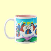 Mary In Heaven (bright) mugs