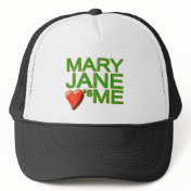 Mary Jane loves me vintage 420 stoner pot humor Mesh Hats
