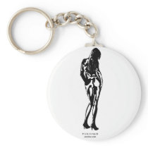 Mary Jane Reflects Black and White Key chain