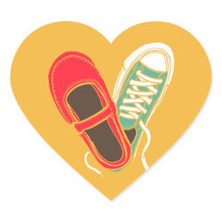 Mary Janes & Sneakers (Amber) Envelope Seal sticker