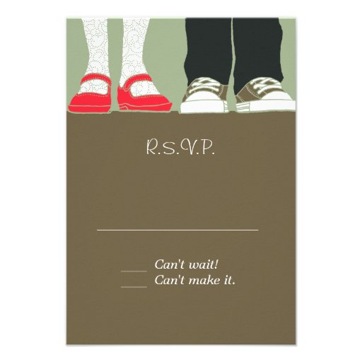 Mary Janes & Sneakers (Camo) RSVP Custom Announcements