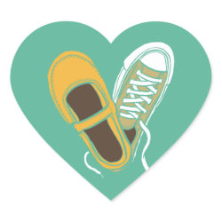 Mary Janes & Sneakers (Mint) Envelope Seal sticker