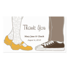 Mary Janes & Sneakers Wedding Favor Tags Business Cards