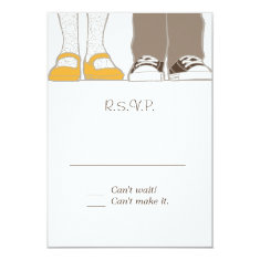 Mary Janes & Sneakers (White) RSVP Invitations