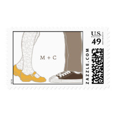 Mary Janes & Sneakers (White) Wedding Postage