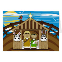 Mary & Joseph by Nativity Barn Card by markmurphycreative Mary & Joseph by Nativity Barn Card