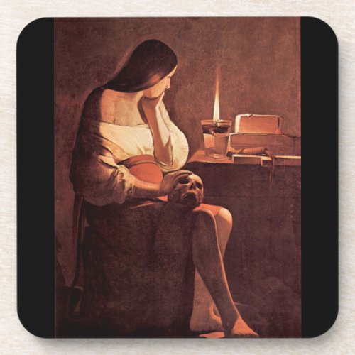 Mary Magdalene by Georges de La Tour Coaster