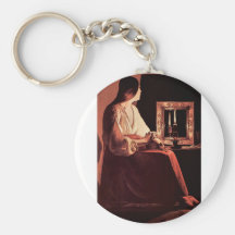 Mary Magdalene by Georges de La Tour Keychains