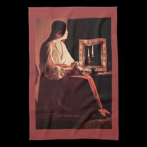 Mary Magdalene by Georges de La Tour Hand Towels