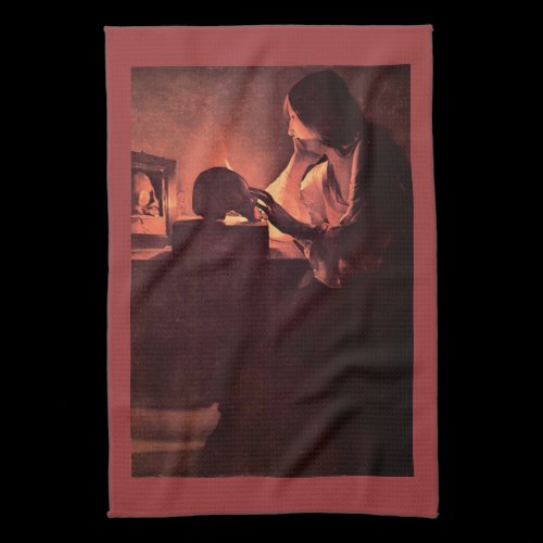 Mary Magdalene by Georges de La Tour Towels