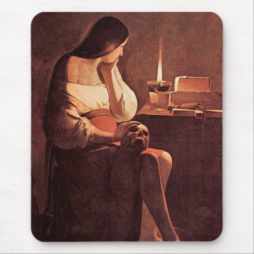 Mary Magdalene by Georges de La Tour Mouse Pads