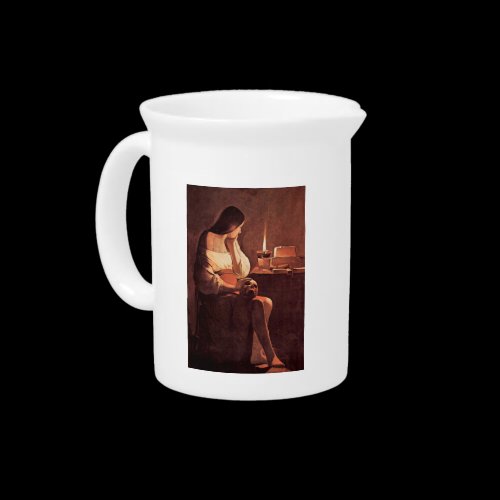 Mary Magdalene by Georges de La Tour Beverage Pitcher