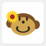 Mary Monkey Square Sticker