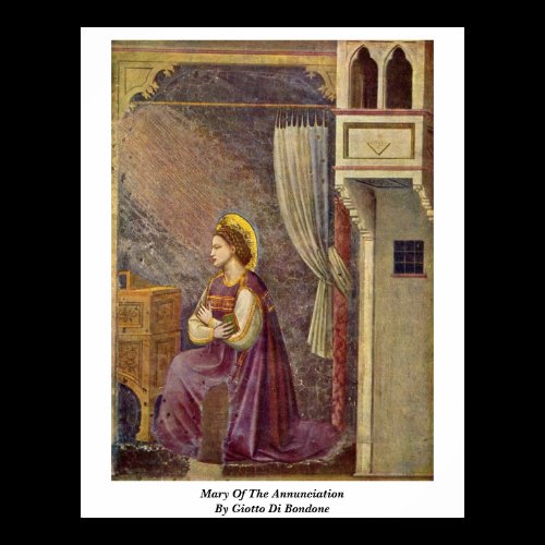 Mary Of The Annunciation By Giotto Di Bondone Poster