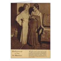 Mary Pickford & Gloria Swanson at a party Greeting Cards