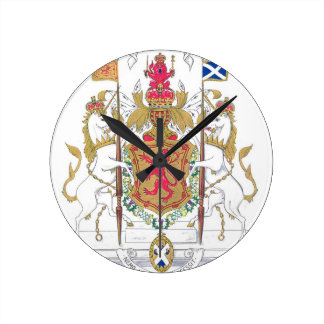 MARY QUEEN OF SCOTS COURT OF ARMS WALLCLOCK