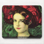 Mary With A Red Hat By Stuck Franz Von Mouse Pad
