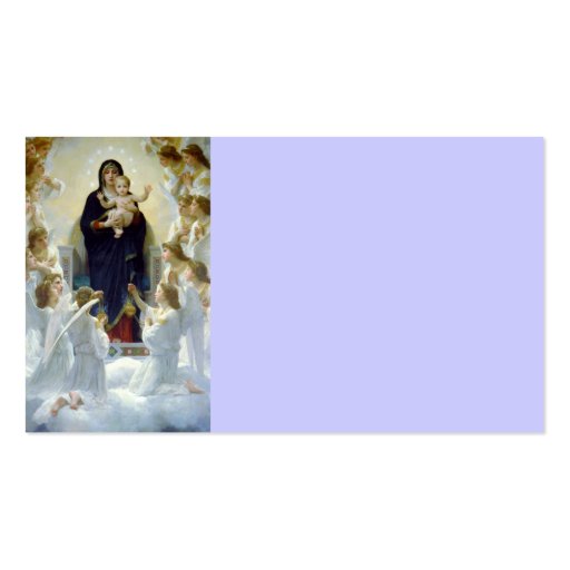 Mary with Angels - Regina Angelorum Business Card Templates (front side)