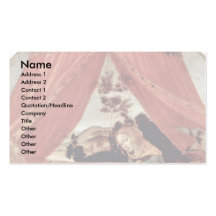 Mary With Baby Jesus And Three Angels Tondo Business Card