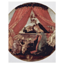 Mary With Baby Jesus And Three Angels Tondo Custom Flyer