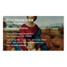 Mary With Christ Child And John The Baptist Business Card Template