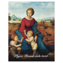 Mary With Christ Child And John The Baptist Custom Flyer