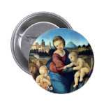Mary With Christ Child And John The Baptist Pins
