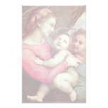 Mary With Christ Child And John The Baptist Stationery Paper