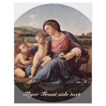 Mary With Christ Child And John The Baptist Tondo Flyers