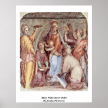 Mary With Christ Child By Jacopo Pontormo Print