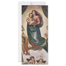 Mary With Christ Child St. Pope Sixtus Ii And St. Custom Rack Cards