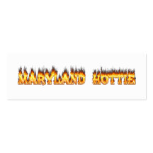 Maryand hottie fire and flames design business card template