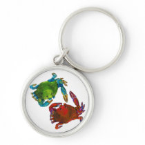 Maryland Crabs Before and After Key Chain