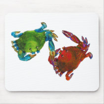 Maryland Crabs Before and After Mousepad