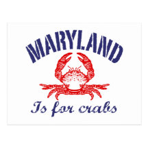 Maryland  Crabs Card Postcard