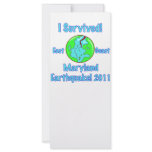 Maryland Earthquake of 2011 Full Color Rack Card