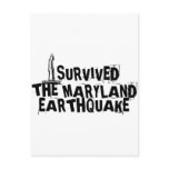 MARYLAND EARTHQUAKE POSTCARD