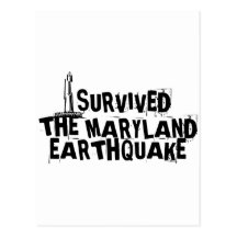 MARYLAND EARTHQUAKE POSTCARD