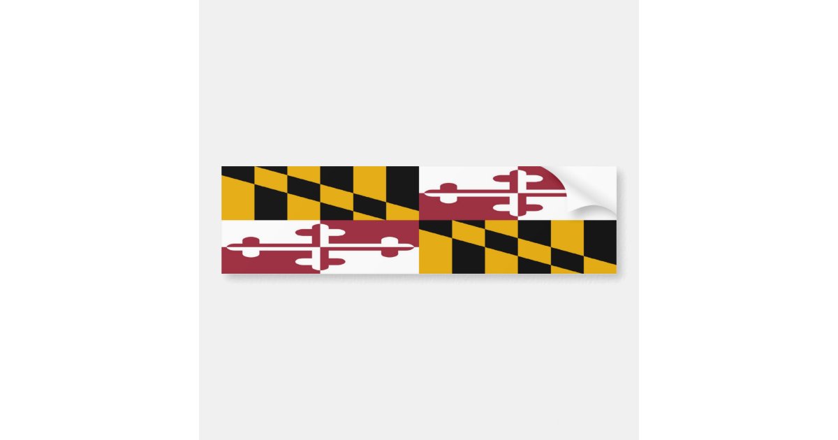 Maryland Flag Bumper Sticker 