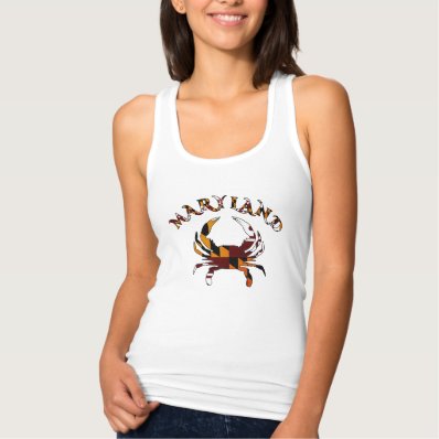 Maryland Flag Crab Tee Shirts