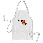 Maryland Flag Map Aprons