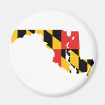 Maryland Flag Map Fridge Magnets