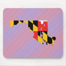 Maryland Flag Map Mousepad