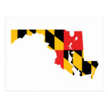 Maryland Flag Map Postcards
