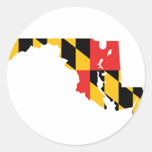 Maryland Flag Map Stickers